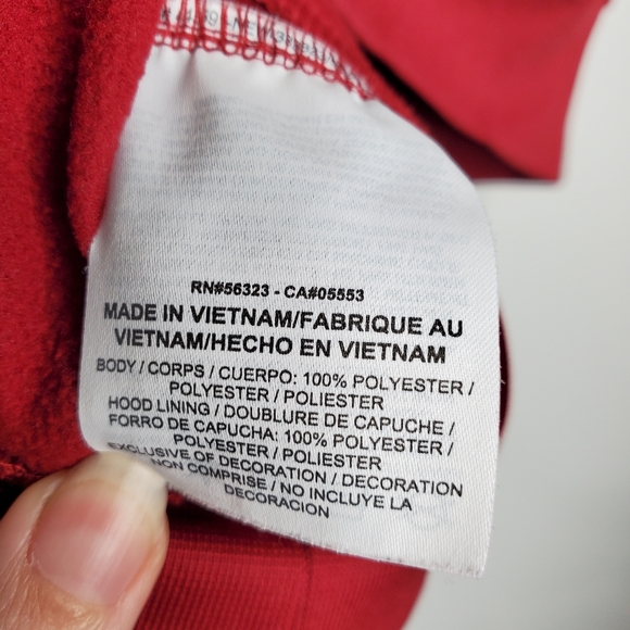 24) NIKE Dri-Fit Logo Hoodie Pullover Maroon Sz. M - Picture 6 of 12